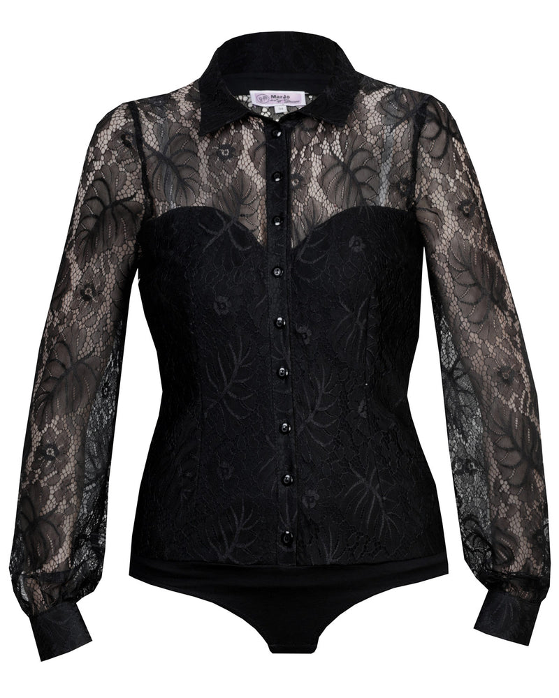 MarJo Damen Blusen Body "Harper-Malinda" Langarm 301700 | Schwarz