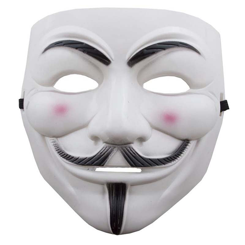 Halloween Maske mit Schnurrbart "Anonimus"