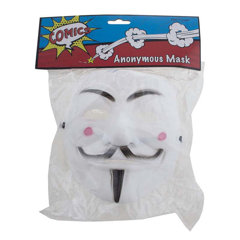 Halloween Maske mit Schnurrbart "Anonimus"