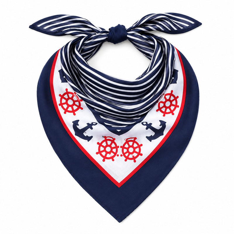 Matrosen Halstuch - Marine Bandana mit Anker | 55x55cm