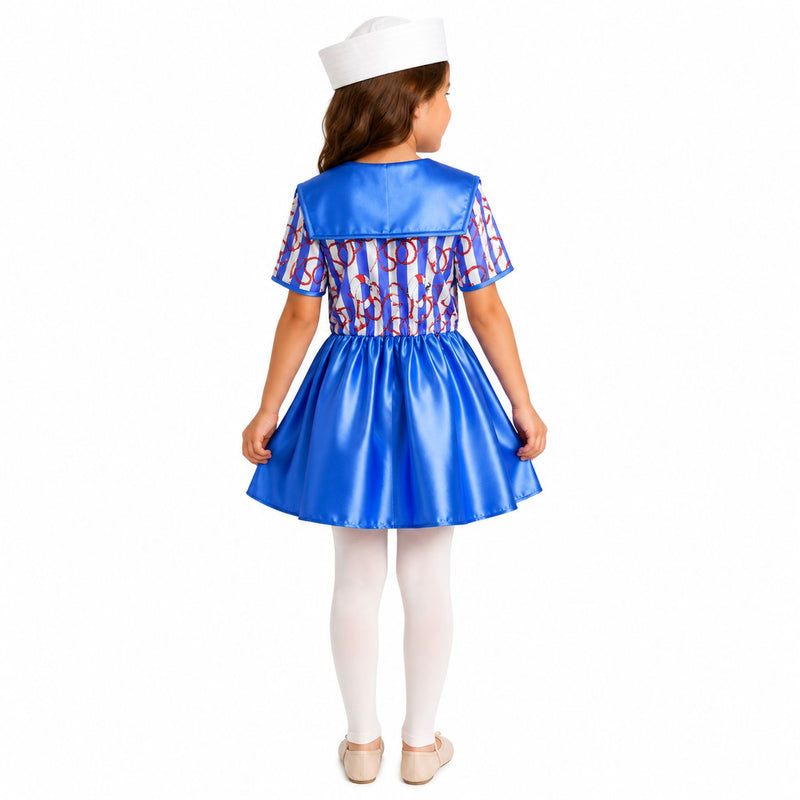 Kinder Matrosenkostüm "Betty" | Blau Weißes Kleid für Mädchen