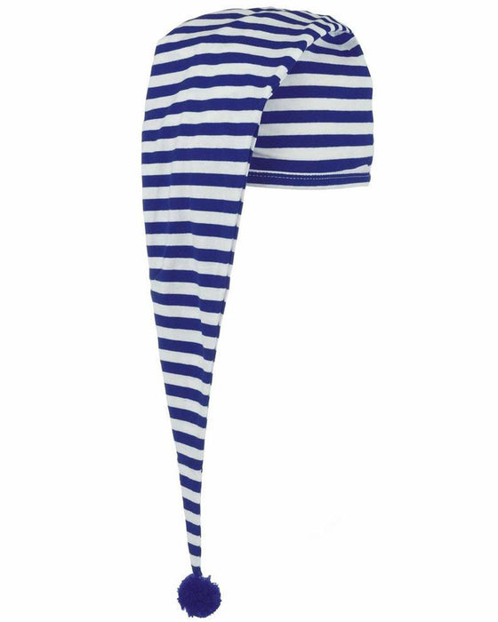 Maxi Schlafmütze für Erwachsene | Blau Weiß