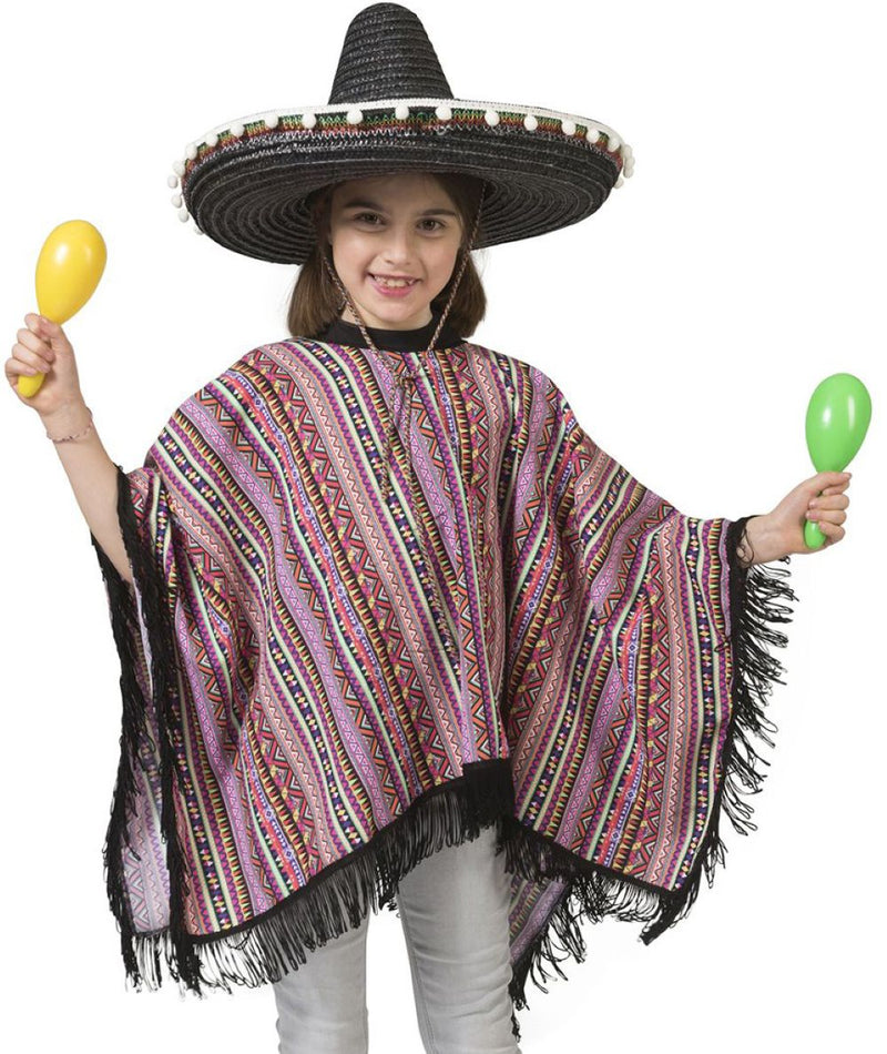 Mexikaner Poncho für Kinder "Pedro" - Bunt