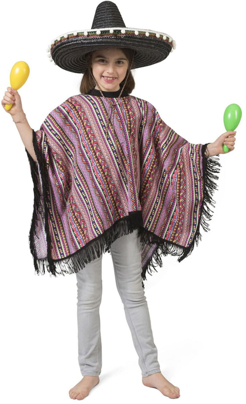 Mexikaner Poncho für Kinder "Pedro" - Bunt