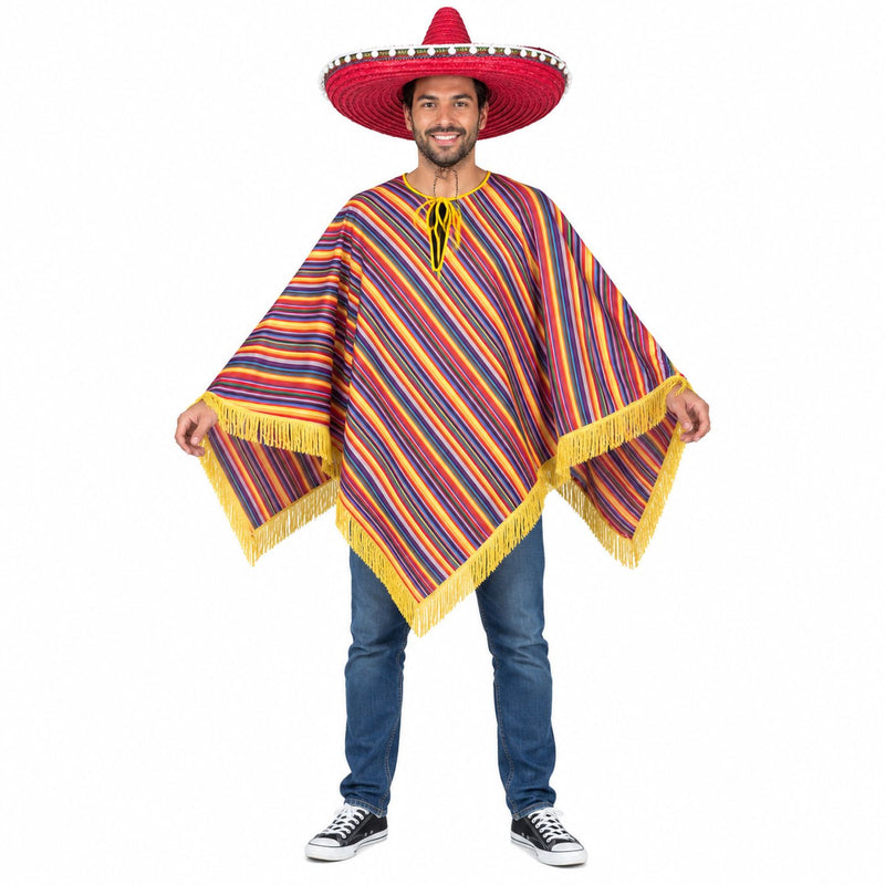 Mexiko Kostüm "Alechandro"  Poncho mit Fransen | für Damen und Herren
