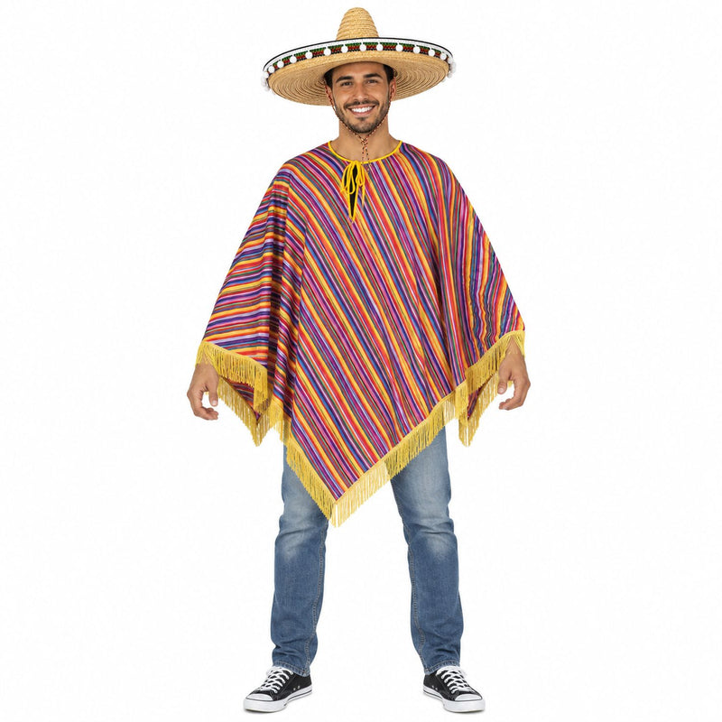 Mexiko Kostüm "Alechandro"  Poncho mit Fransen | für Damen und Herren