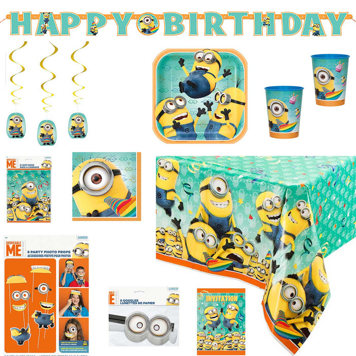 "Minions" Party Deko Set für Kindergeburtstag – Tischdeko oder Partyzubehör