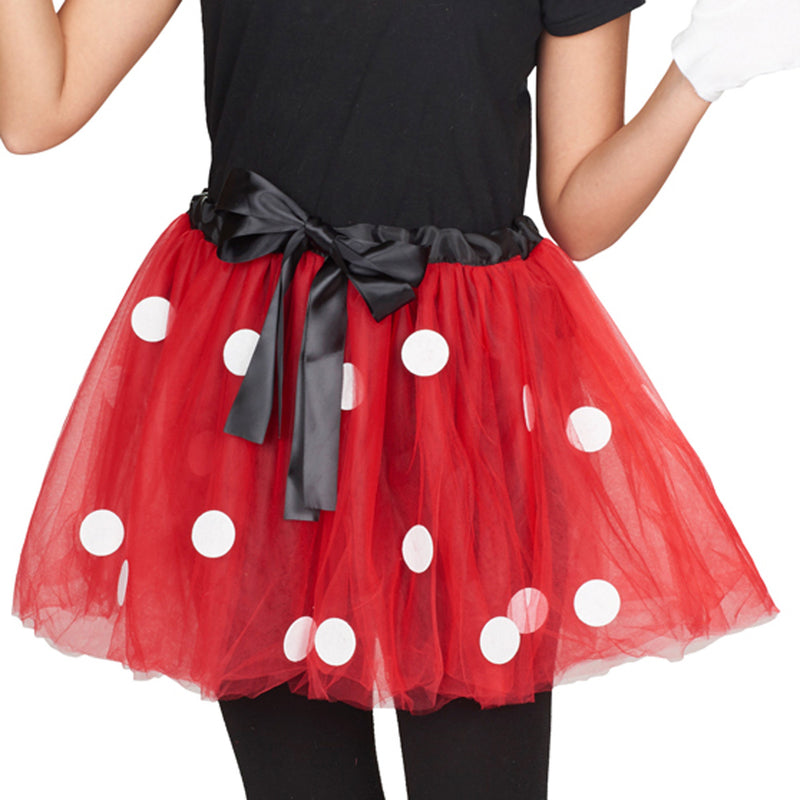 "Minnie Maus" Petticoat Tutu Rock - Länge 45cm | Rot Weiß