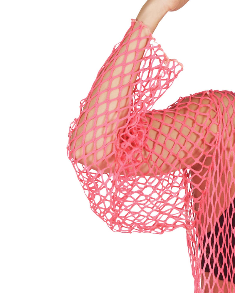 Neon Netz Shirt | Pink - Rave Rocker Disco Party Kostüm
