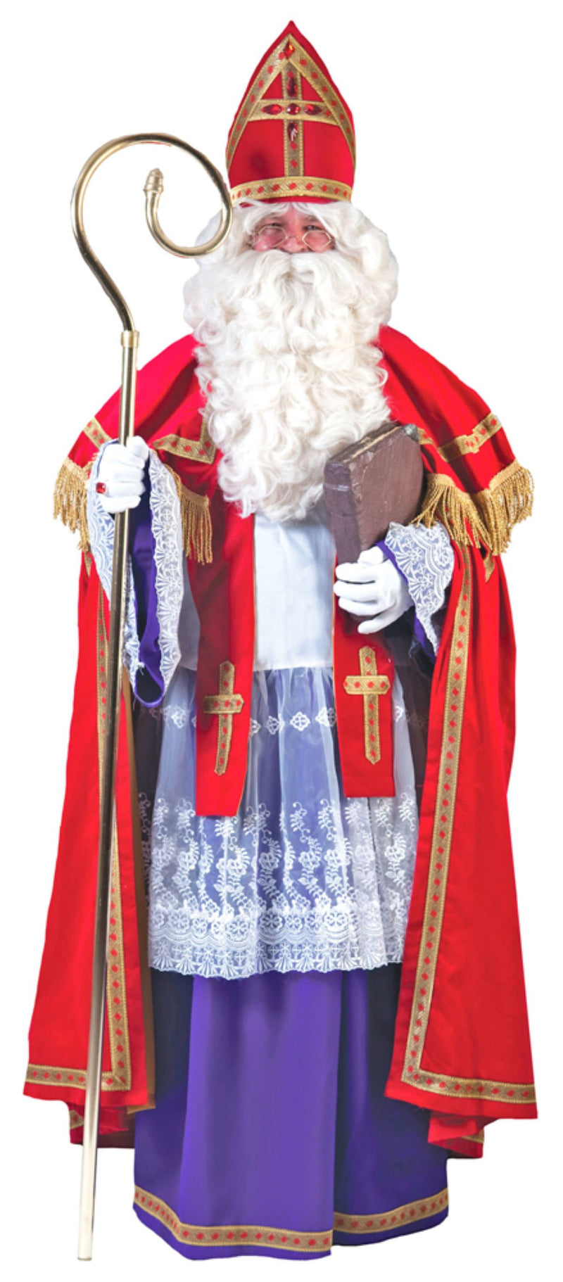 Heiliger Bischof Sankt Nikolaus Kostüm - Deluxe - Rot Lila