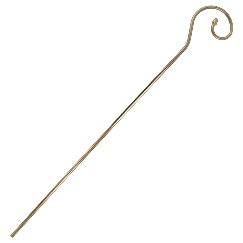 Goldener Sankt Nikolausstab Bischofstab - Metall 200 cm | Hirtenstab Weihnachten