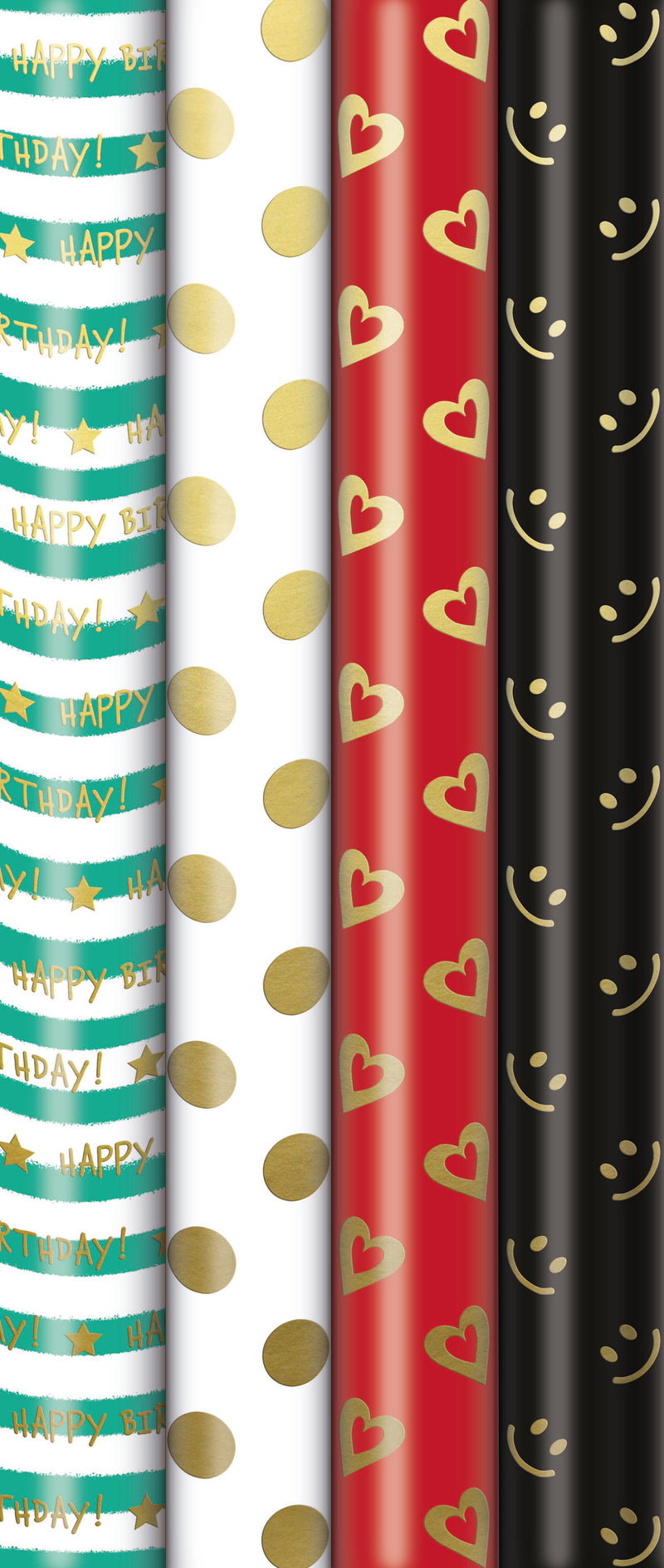 Geschenkpapier "Foil Finesse" farblich sortiert | 150 x 70 cm