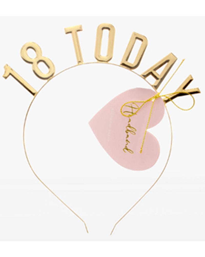 Haarreif "18 Today" | Gold - Geburtstag