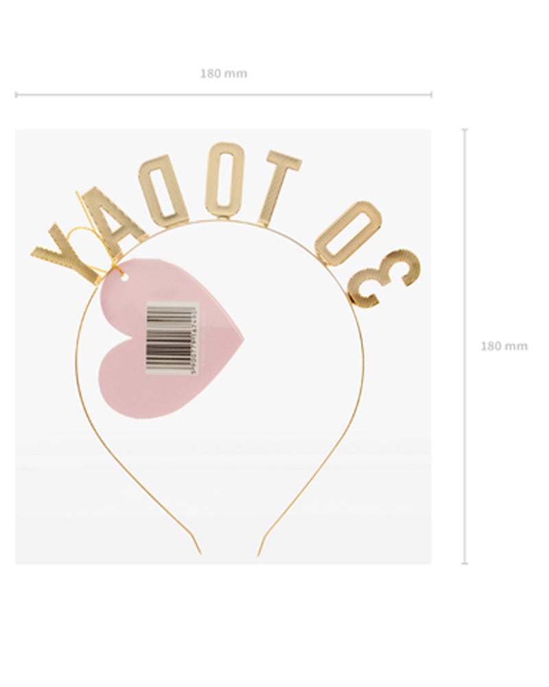 Haarreif "30 Today" | Gold - Geburtstag