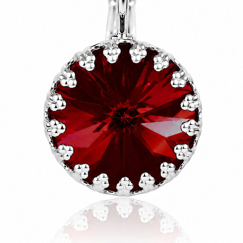LUISIA Ohrringe "Vivana" mit Kristallen von Swarovski® | Siam - Dunkelrot