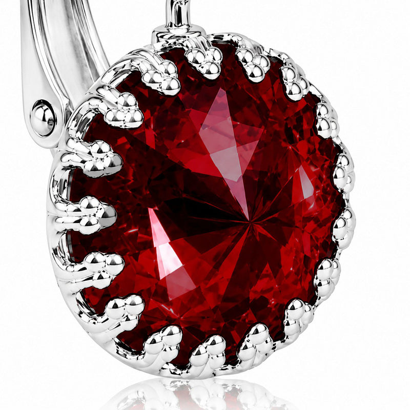 LUISIA Ohrringe "Vivana" mit Kristallen von Swarovski® | Siam - Dunkelrot