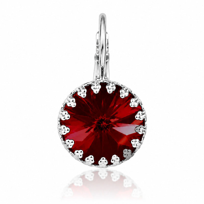 LUISIA Ohrringe "Vivana" mit Kristallen von Swarovski® | Siam - Dunkelrot