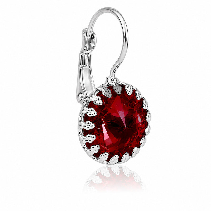 LUISIA Ohrringe "Vivana" mit Kristallen von Swarovski® | Siam - Dunkelrot