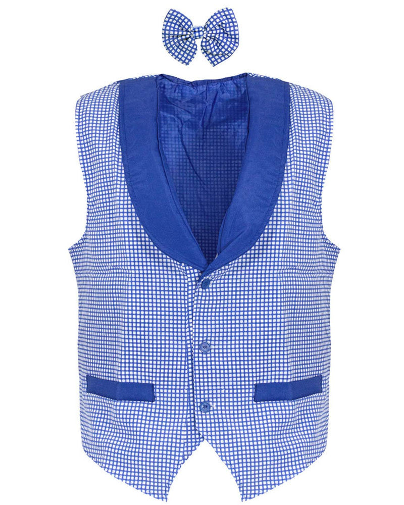 Oktoberfest Kostüm Weste und Fliege - Blau Weiß | Party Outfit