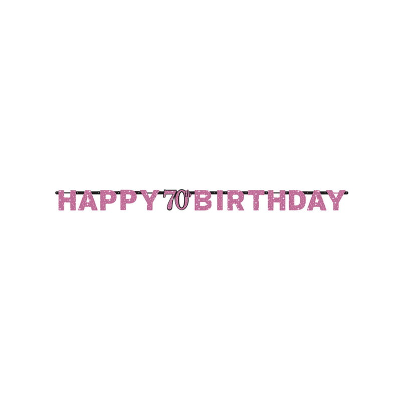 Buchstabengirlande HB #70 Pink ca.213cm
