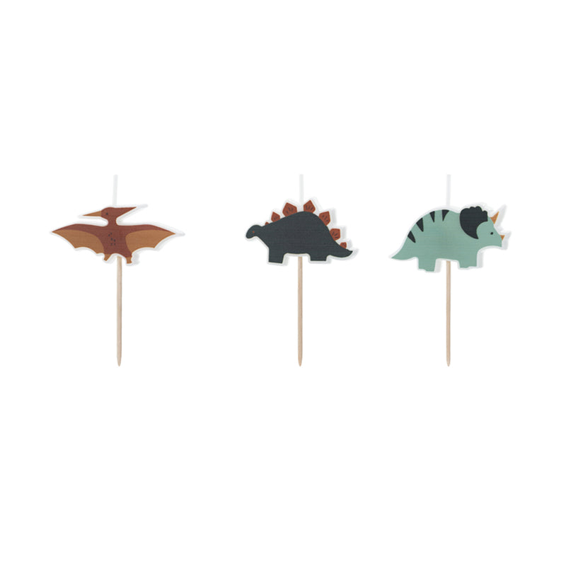 Geburtstagskerzen Dinosaurier | 3 cm - 3 Stk.
