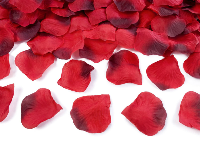 100 Rosenblätter aus Stoff - Ø 5cm | Dunkelrot