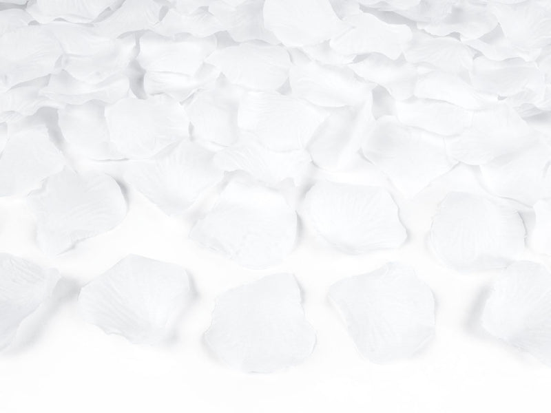 100 Rosenblätter aus Stoff - Ø 5cm | Weiß