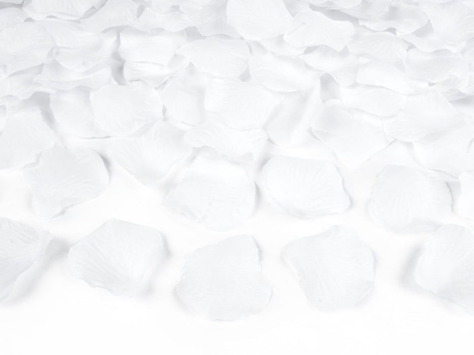 100 Rosenblätter aus Stoff  Ø 5?cm | Weiß