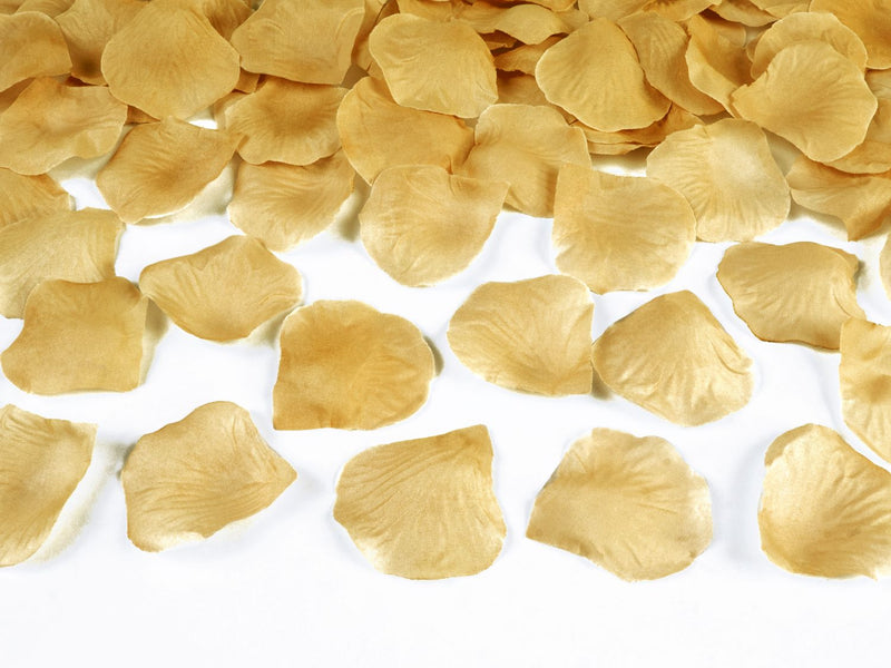 100 Rosenblätter aus Stoff - Ø 5cm | Gold