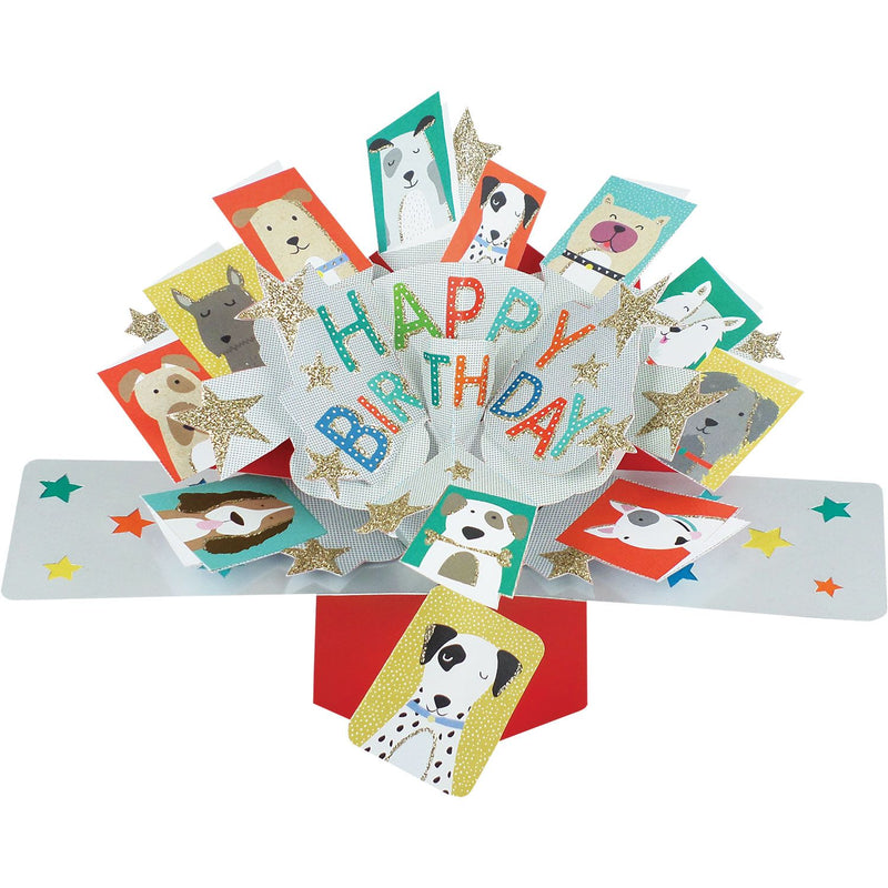 Grußkarte PopUp "Happy Birthday Hunde"