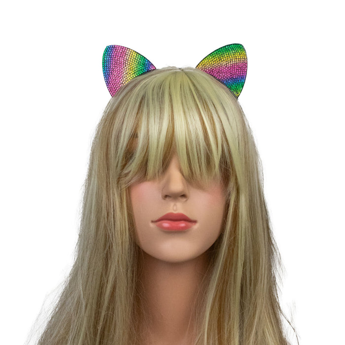 Katzenohren Haarreif "Rainbow" | Bunt