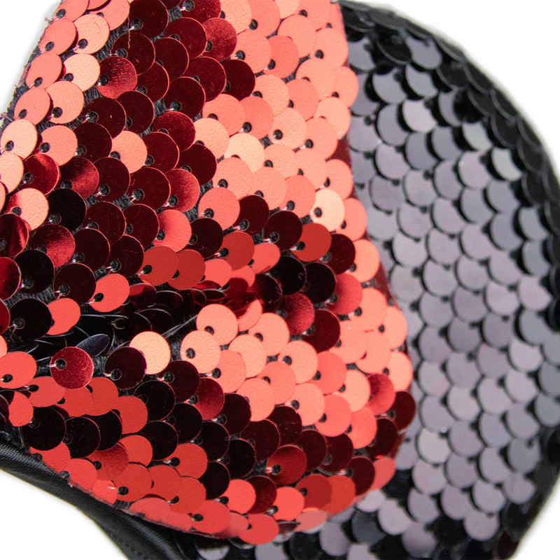 Minnie Maus Ohren - Haarreif mit Pailletten 414111 | Schwarz Rot