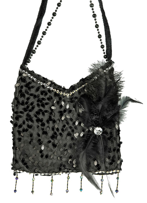 Charleston Pailletten Handtasche | Schwarz