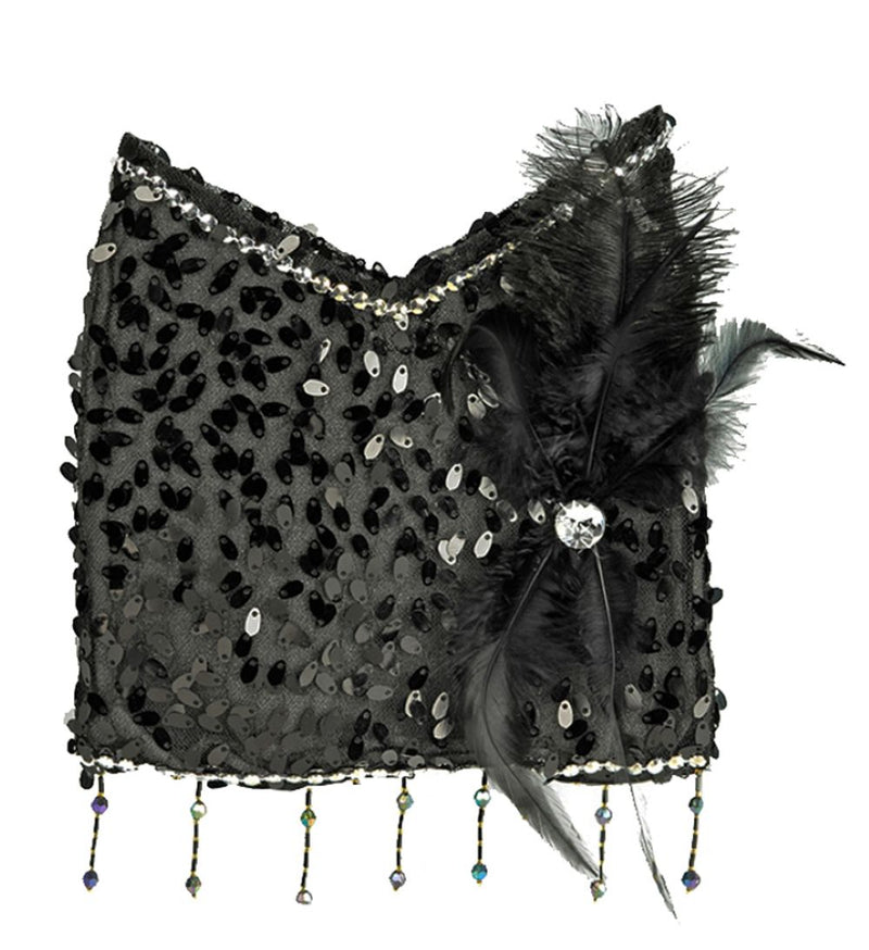 Charleston Pailletten Handtasche | Schwarz