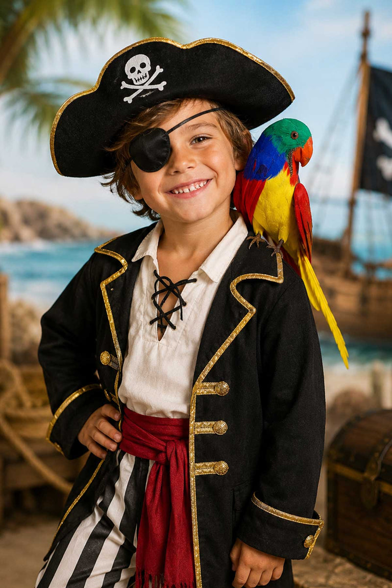 Bunter Schulter Papagei für Piratenparty | 26 cm