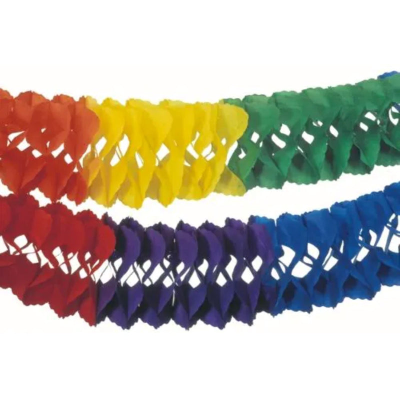 Papiergirlande "Rainbow" Ø 25 cm · 10 m | Schwer entflammbar