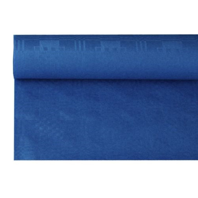 Tischdecke Papier Damastprägung 8x1,2m | Dunkelblau