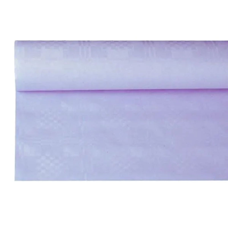 Tischdecke Papier Damastprägung 8x1,2m | Flieder