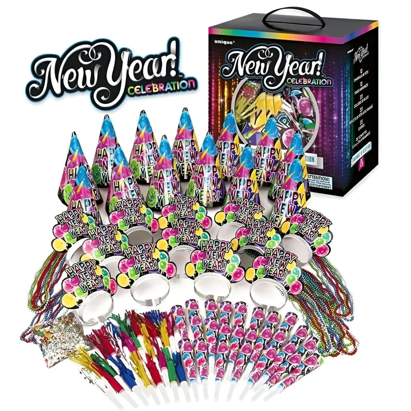Party Set "Happy New Year!" | für 25 Personen - 100-teilig