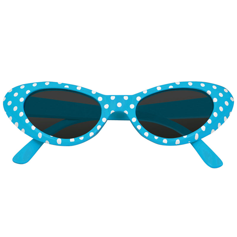Cat Eye Brille Sandy mit Punkten | Hellblau