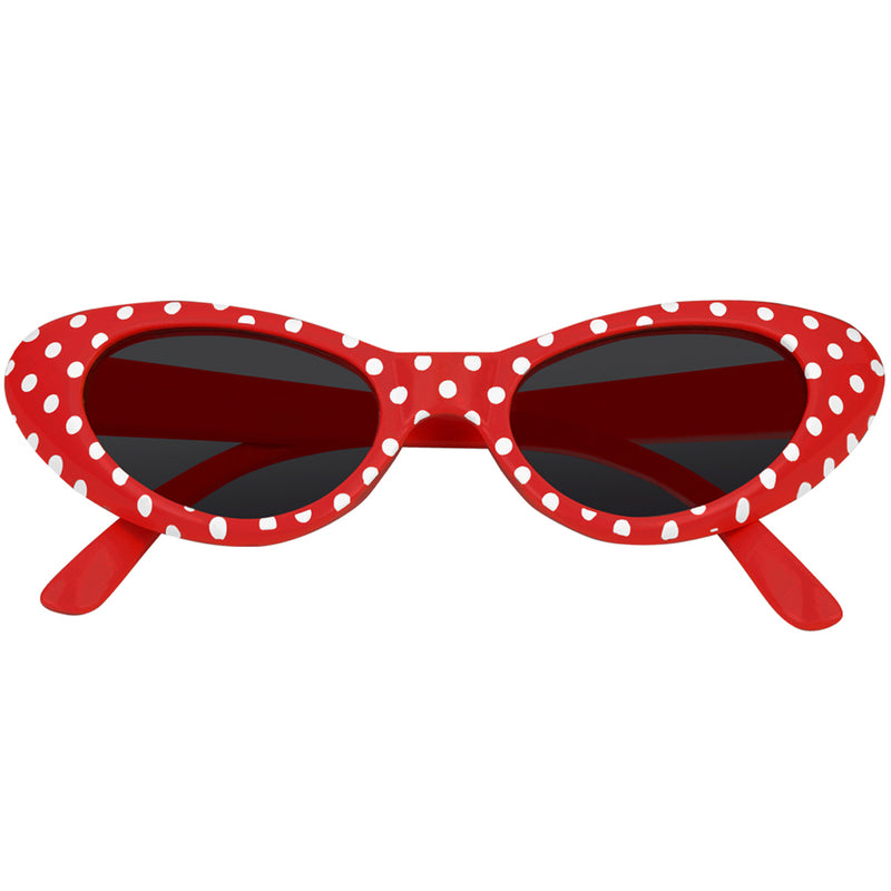 Cat Eye Brille Sandy mit Punkten | Rot Weiß