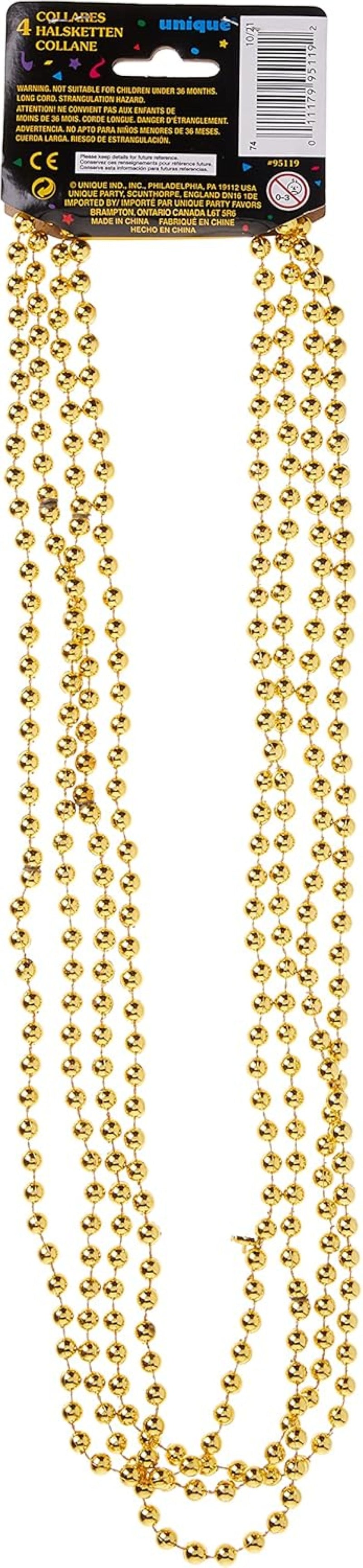 Kette Perlen gold metallic 4Stk