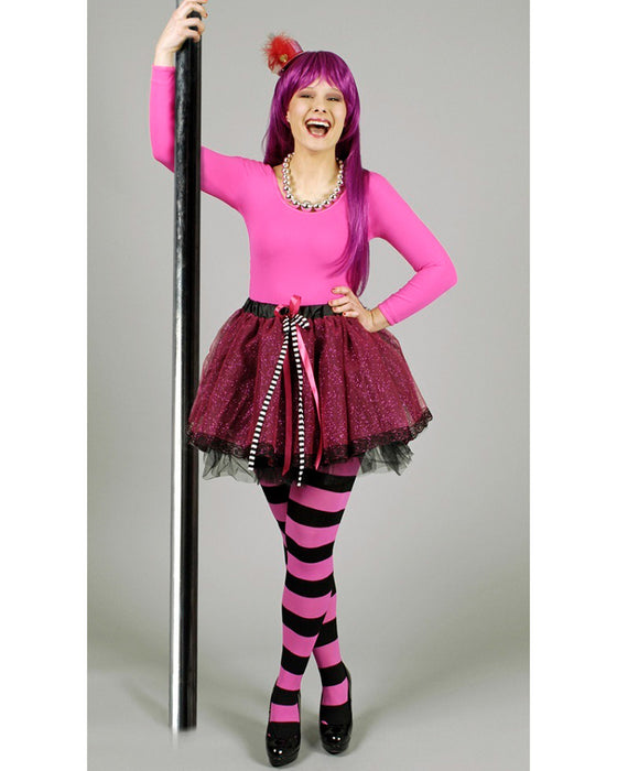 Glitzer Petticoat Tutu Rock "Annabelle" für Damen | Pink Schwarz