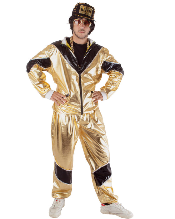 Metallic Trainingsanzug Jogginganzug "Simon" für Herren | Gold