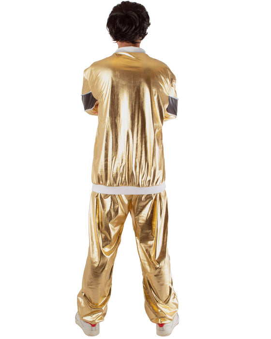 Metallic Trainingsanzug Jogginganzug "Simon" für Herren | Gold