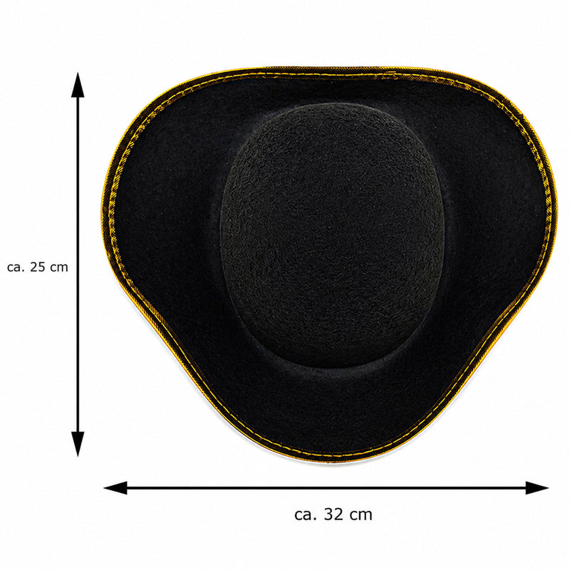 Piratenhut mit Totenkopf für Kinder | Schwarz Gold