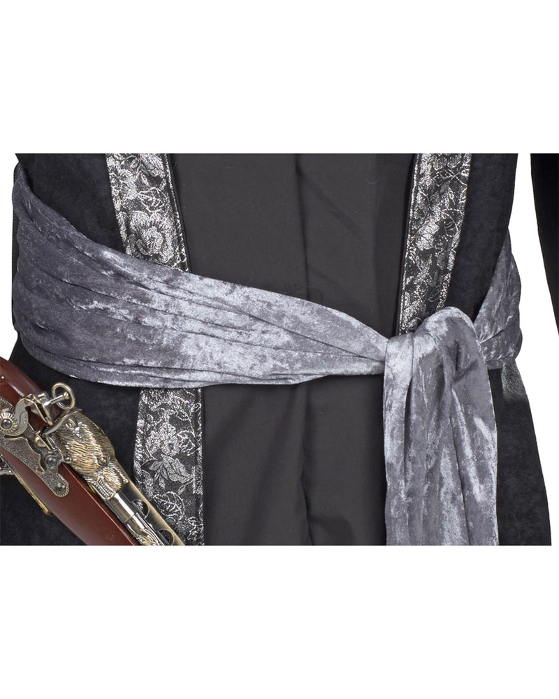 Pirat "Jack" Hemd mit Weste für Herren | Schwarz Silber