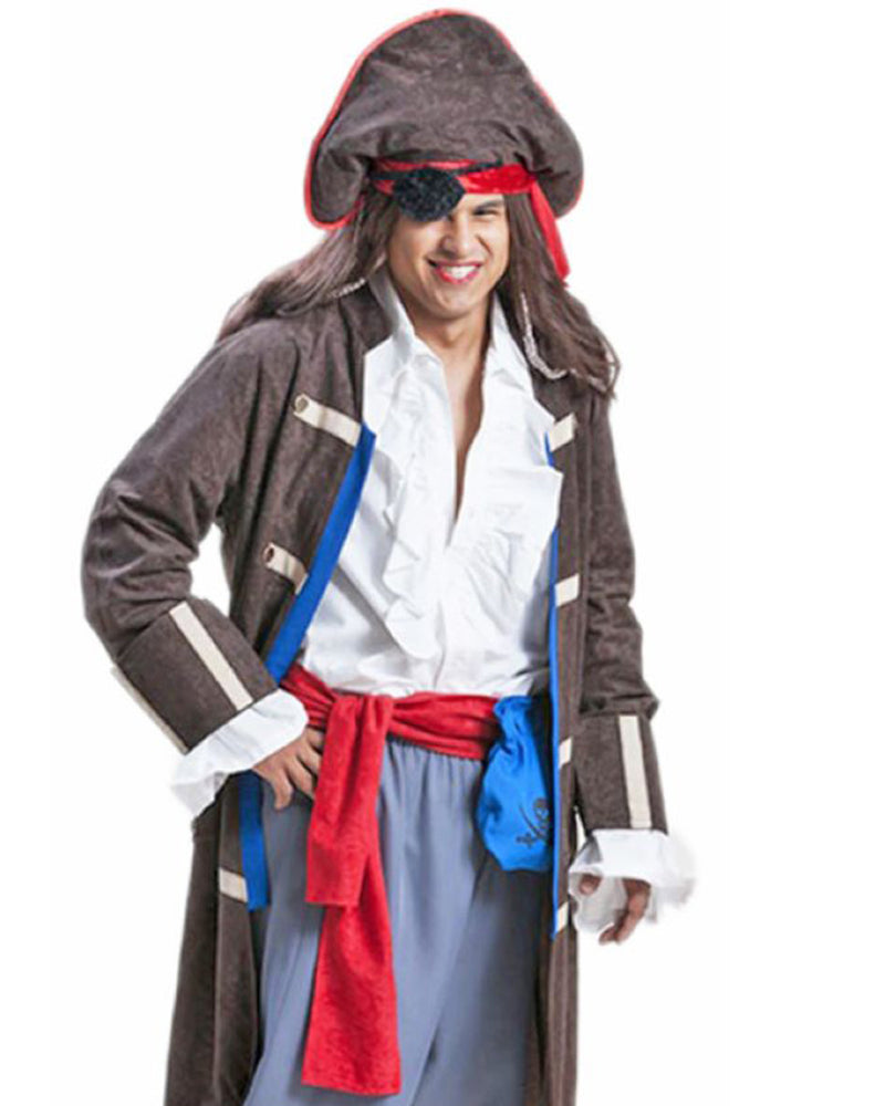 Piraten Kostüm "Jack" für Herren | Brauner Gehrock und Hut