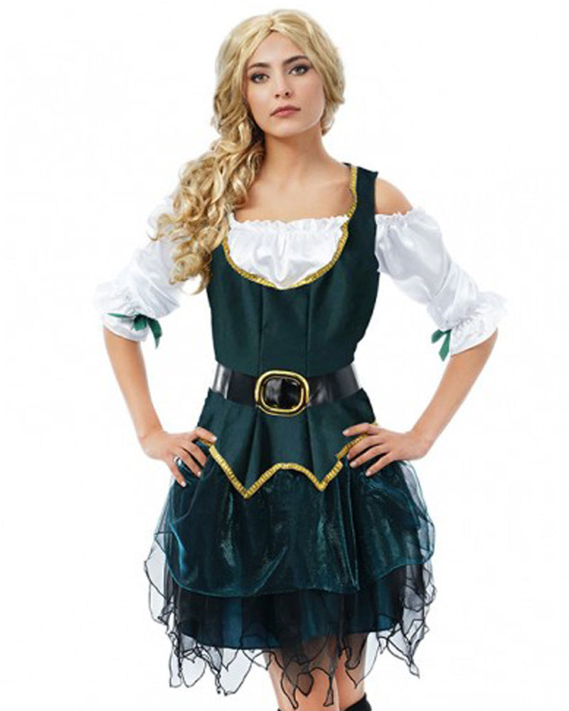 Piraten Kostüm "Angelica" für Damen | Seeräuberin Kleid Türkis