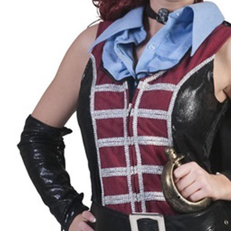 Piratin "Scarlett" Kostüm für Damen | Schwarz Rot